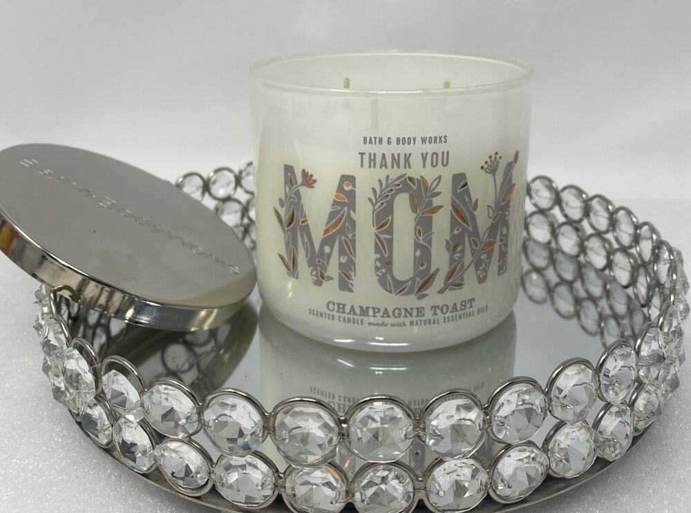 Bath & Body Works Champagne Toast Thank You Mom 3-Wick Candle 14.5 oz New